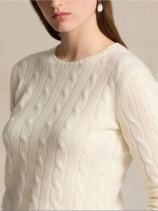 RALPH LAUREN The Iconic Cable-Knit Cashmere Sweater
SMALL slim fit - Picture 3 of 4